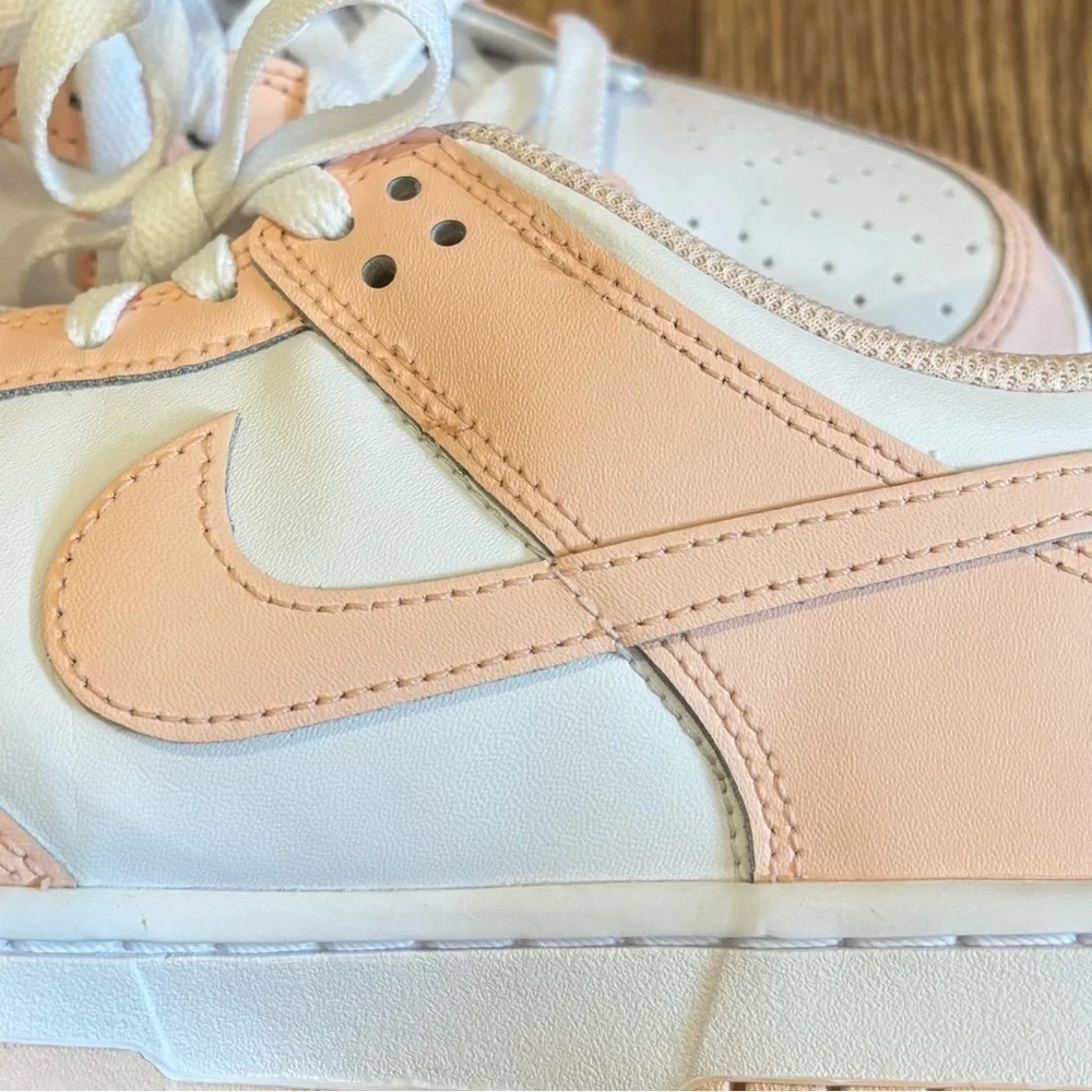 Nike Dunk Low Grade School Shoes In Washed Coral Youth Size 7